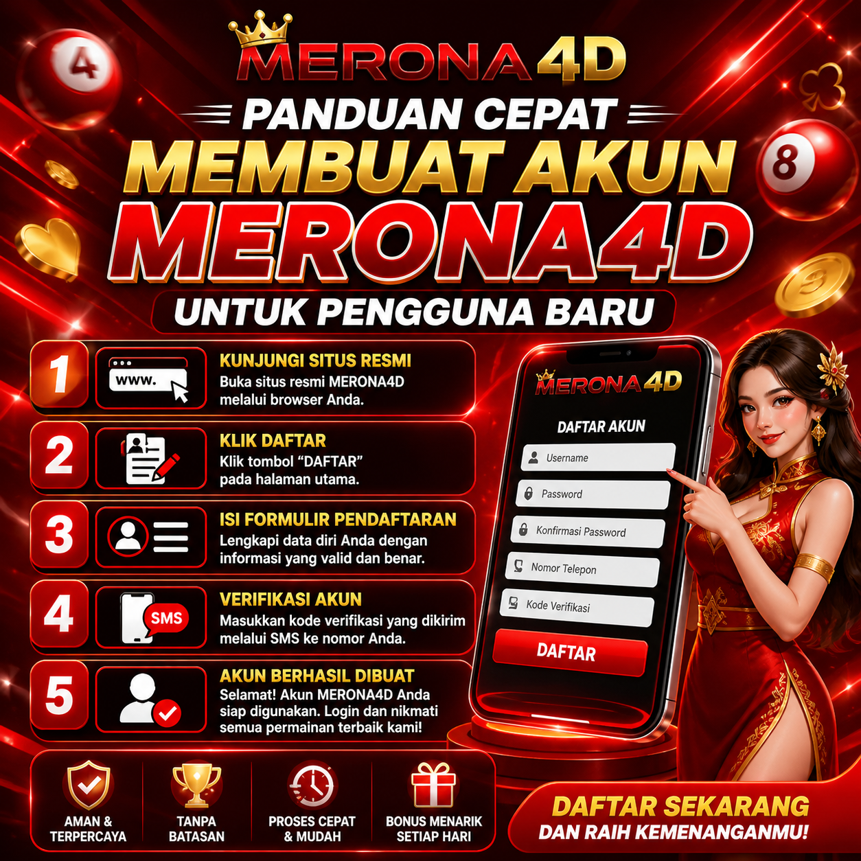 Panduan Cepat Membuat Akun MERONA4D untuk Pengguna Baru